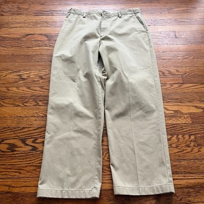 L.L.Bean Men's 36x30 Khaki Chino Hidden Comfort Stretch Waist Wrinkle-Free Pants