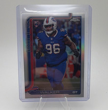 Topps Chrome 2025 Deone Walker #360 Rookie Silver RC Refractor Buffalo Bills NFL