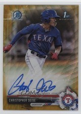 2017 Bowman Draft Chrome Pick Gold Wave Refractor /50 Chris Seise Auto 0sp7