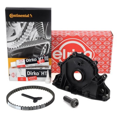 CONTI Zahnriemen Ölpumpe + Schraube + ELRING Wellendichtring für VAG 1.6/2.0 TDI