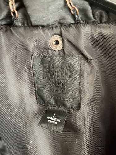 Anna Sui Women’s Black Puffer Coat Large Lightweight Gathered for Target - Picture 9 of 14