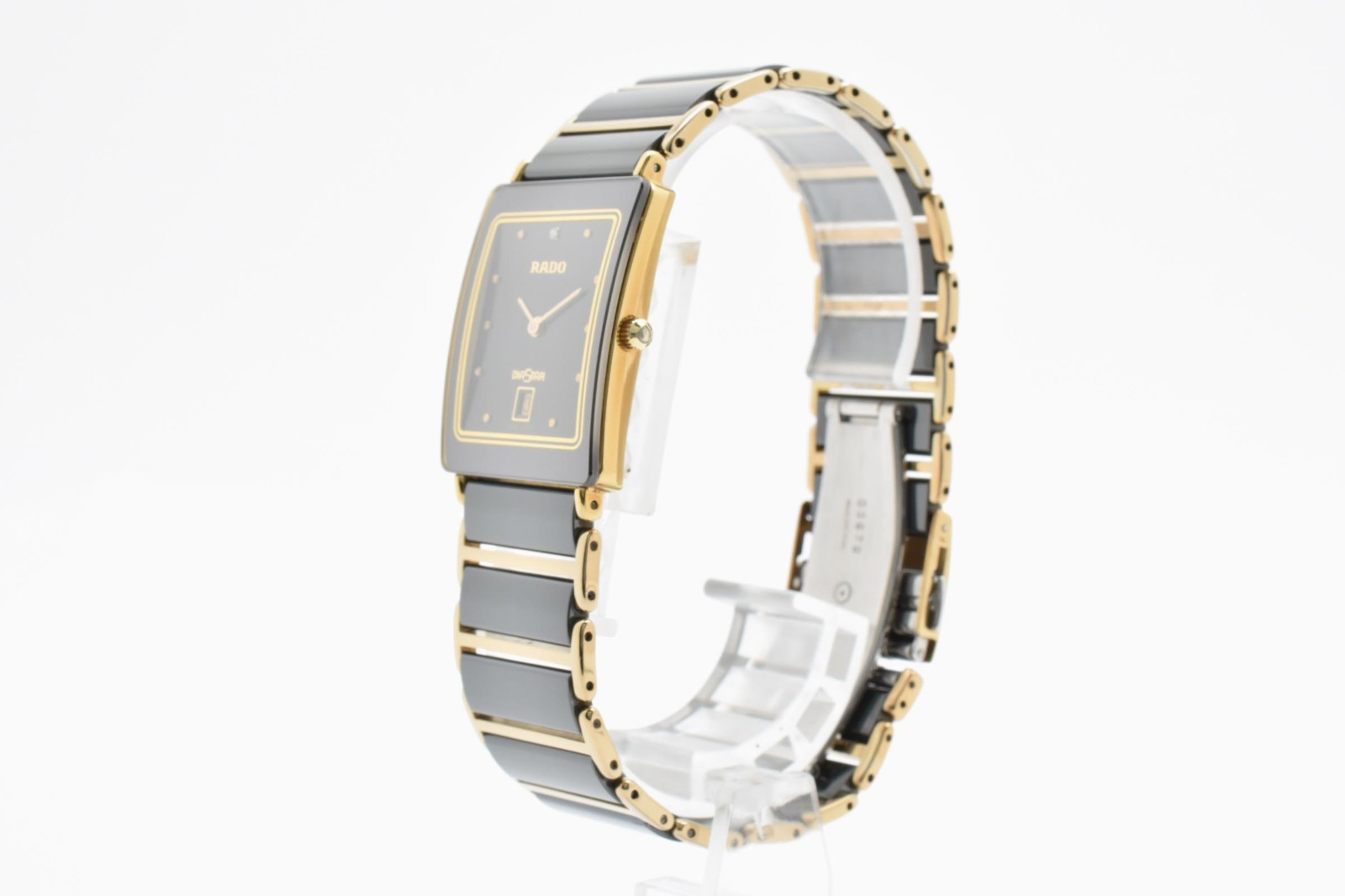 🎦Vintage! [Near MINT] RADO DiaStar 160.0281.3 Black Date Ceramic Qz Men's Watch image 5