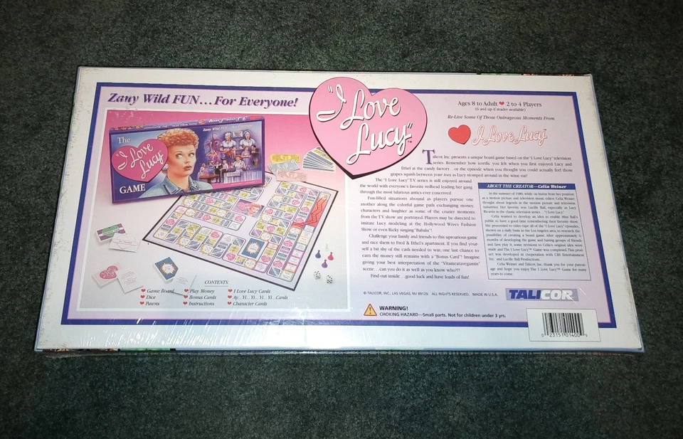 NEW Sealed Talicor "I Love Lucy" Board Game Zany Wild Fun Ages 8+ - Image 2 of 2