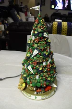 University of Michigan Wolverines Danbury Mint Light Up Christmas Tree - Box Acc