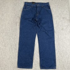 Dickies Jeans 32x32 Regular Fit Men's Dark Wash Denim Pants NWT CR39RB Flaw 