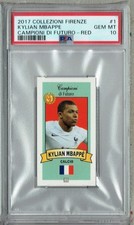 $ PSA 10 GEM-MT Kylian Mbappe 2017 Campioni Di Futuro #1 Rookie Card Red Back. rookie card picture