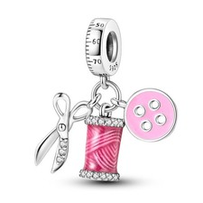 925 Sterling Silver Charms for Bracelets and Necklaces Airplane Passport Da - 35