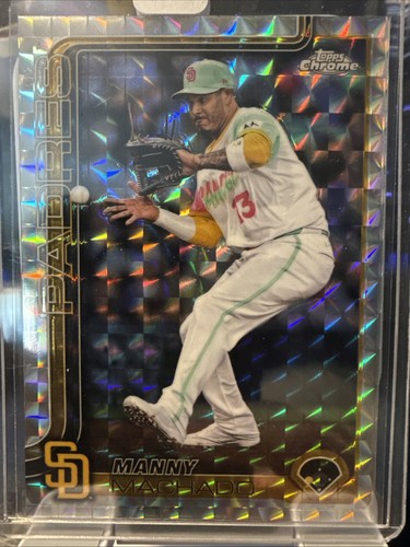 2025 Topps Chrome Manny Machado Geometric Refractor San Diego Padres #53