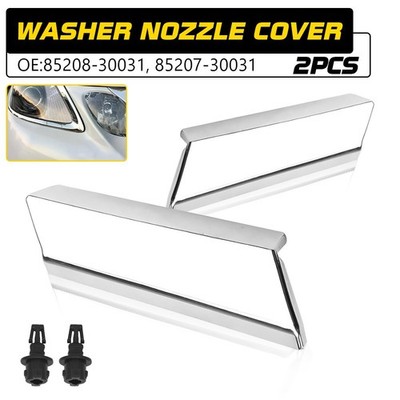 L&R Car Headlight Washer Nozzle Cover Chrome For 2006-2011 LEXUS GS300 GS350%