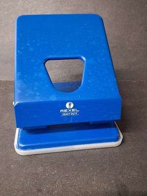 Rexel Schwerlast 2-Loch Locher, blau Metall mit starker Ganzmetallkonstruktion