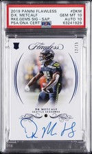2019 PANINI FLAWLESS RC GEMS SIGNATURES SAPPHIRE #DKM DK METCALF PSA 10 AUTO 10