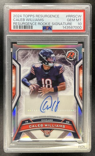 2024 Topps Resurgence Caleb Williams Rookie Refractor RC Auto #RRS-CW PSA 10