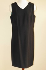 Amanda Smith Dress Womens Size 12 Blue V-Neck Back Zip