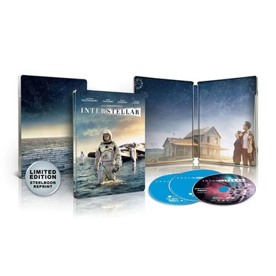 INTERSTELLAR LIMITED EDITION STEELBOOK 4K ULTRA HD + BLU-RAY + DIGITAL NEW!