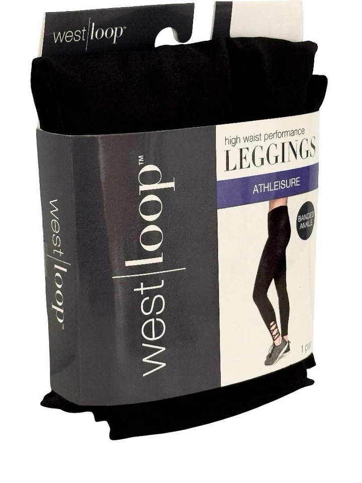 West Loop Athleisure Criss Cross Leggings SZ 10 11 12 13 14 15 16 XL Lg Hi Waist - Image 3 of 3