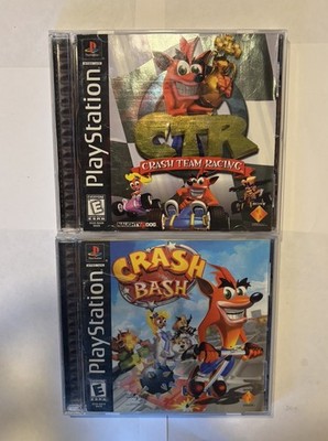 CTR Crash Team Racing and Crash Bash PS1 PlayStation 1 Complete CIB Black Label 