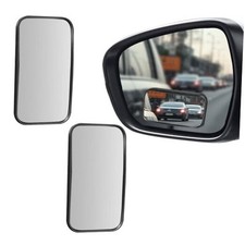 2PCS Blind Spot Mirror for Car, HD Glass Wide Angle Convex Rectangular Black