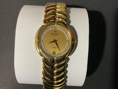 【稼働】RAYMOND WEIL 9135 黒文字盤 ゴールド レディース腕時計 Raymond Weil Adagio Diamond Unisex Watch 9135 | eBay