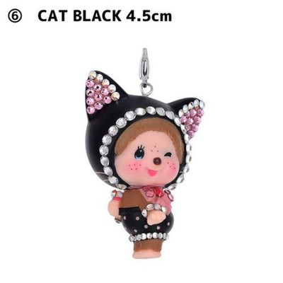 Monchhichi x Swarovski Halskette - Black Cat Charm