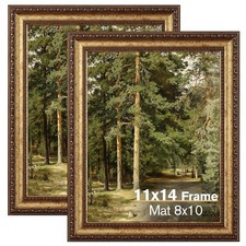 Splinterix 11x14 Gold Picture Frame, 2 Pack Ornate Vintage Picture Frames for...