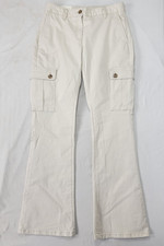 Banana Republic Women's Light Beige Authentic Chino Cargo Pants Bootcut New Sz 0