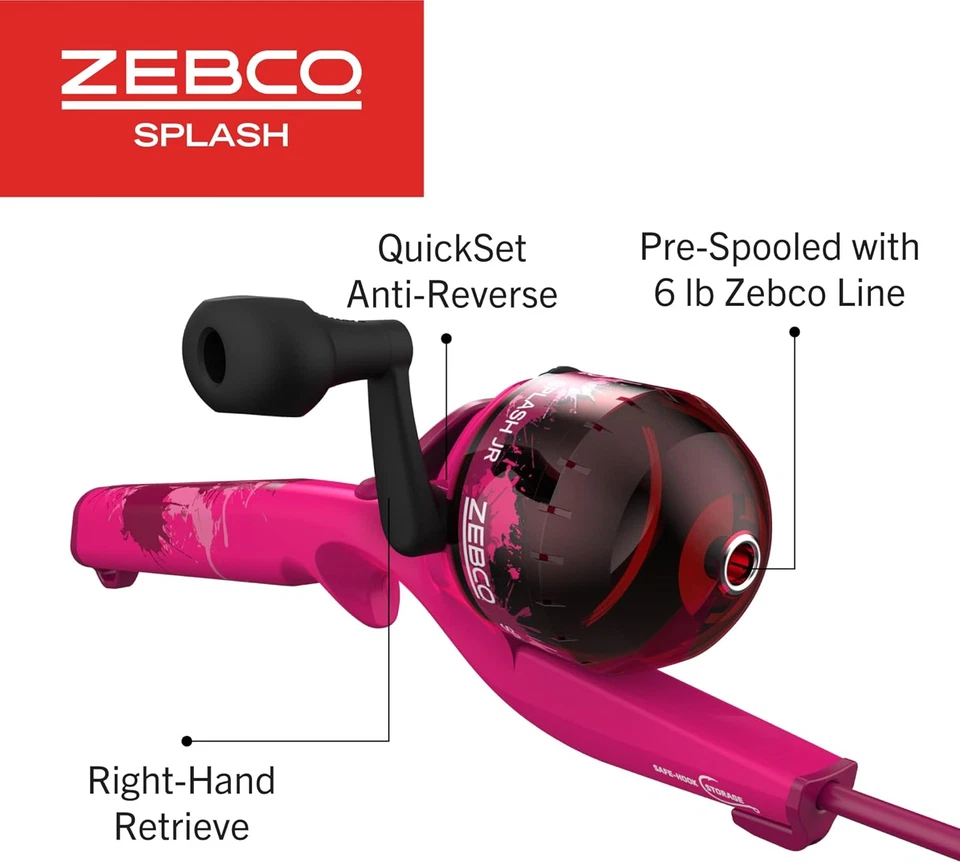 Zebco Youth 29-Inch Floating Spincast Reel and Fishing Rod Combo, Size 20 Reel, - Image 3 of 4