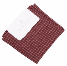 BRUNELLO CUCINELLI Handkerchief Cloth Pocket Square 100 Wool Check