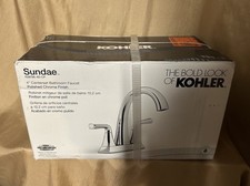 NEW KOHLER Sundae Centerset Bathroom 2-Handle Faucet POLISHED CHROME