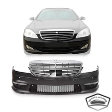 For MERCEDES BENZ 2007-2013 W221 S63/S65 AMG Style Front Bumper kit w/Grille