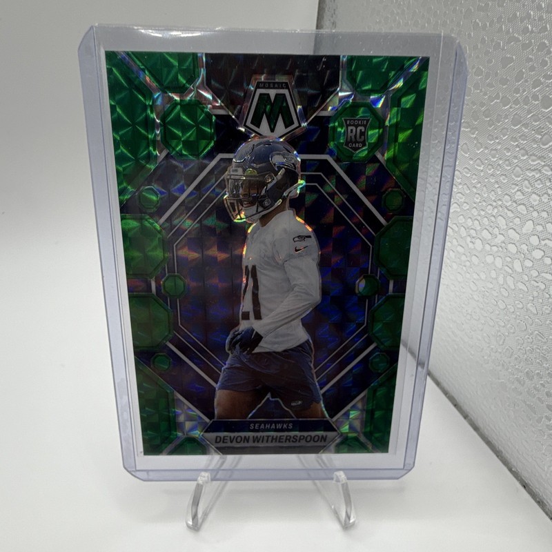 2023 Panini Mosaic - Rookies Devon Witherspoon #313 Green Mosaic Prizm (RC)