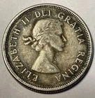 1963 CANADA QUEEN ELIZABETH II Voyagers VINTAGE Silver Quarter 80%? #5