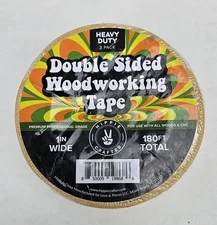 3 Pk Double Stick Tape for Woodworking - 1 inch Wide Wood Tape Double Sided for