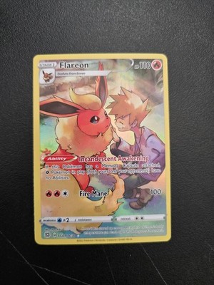 Pokémon TCG - Flareon TG01/TG30 Brilliant Stars Trainer Gallery Holo | NM