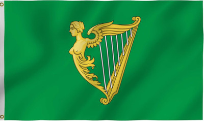 Green Harp Ireland Flag , (Green, 3X5Ft) Am Harp Flags,Both Sides Printed, Men W