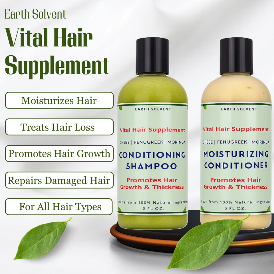 Chebe Fenugreek Moringa Shea Butter Shampoo and Conditioner Set Hair Growth - Image 3 of 4