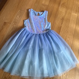Cat & jack Blue Sequin & tulle Dress Medium 7/8 Spring Dress