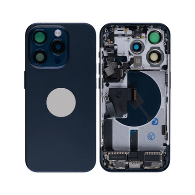 Apple iPhone 15 Pro Komplett Gehäuse Blue Titanium A3102 A2848 A3101 A3104 OEM