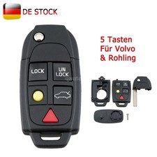 5 Tasten Auto Klapp Schlüssel Gehäuse Rohling für Volvo S60 S80 V70 XC70 90 XC90
