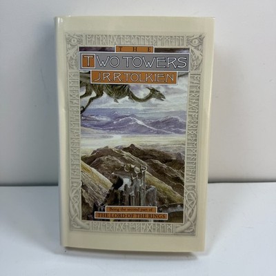 The Two Towers by J.R.R Tolkien Lord of the Rings Folklore Hard Cover with Map