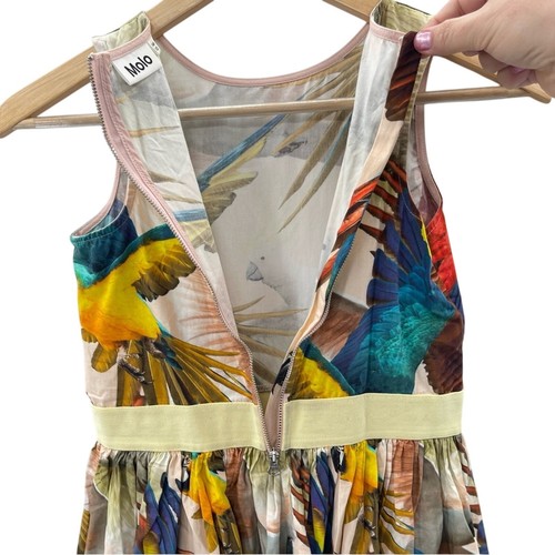 MOLO Girl’s Carli Parrot Tropical Print Fit & Flare Spring Dress US Size 12-14 - Picture 9 of 13