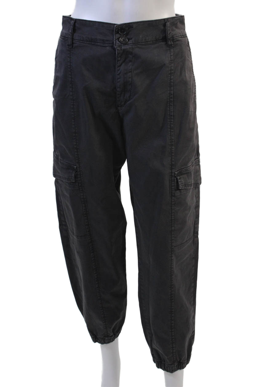 Sanctuary Unisex Dark Gray Cargo Jogger Pants Cotton Spandex Army Size 31