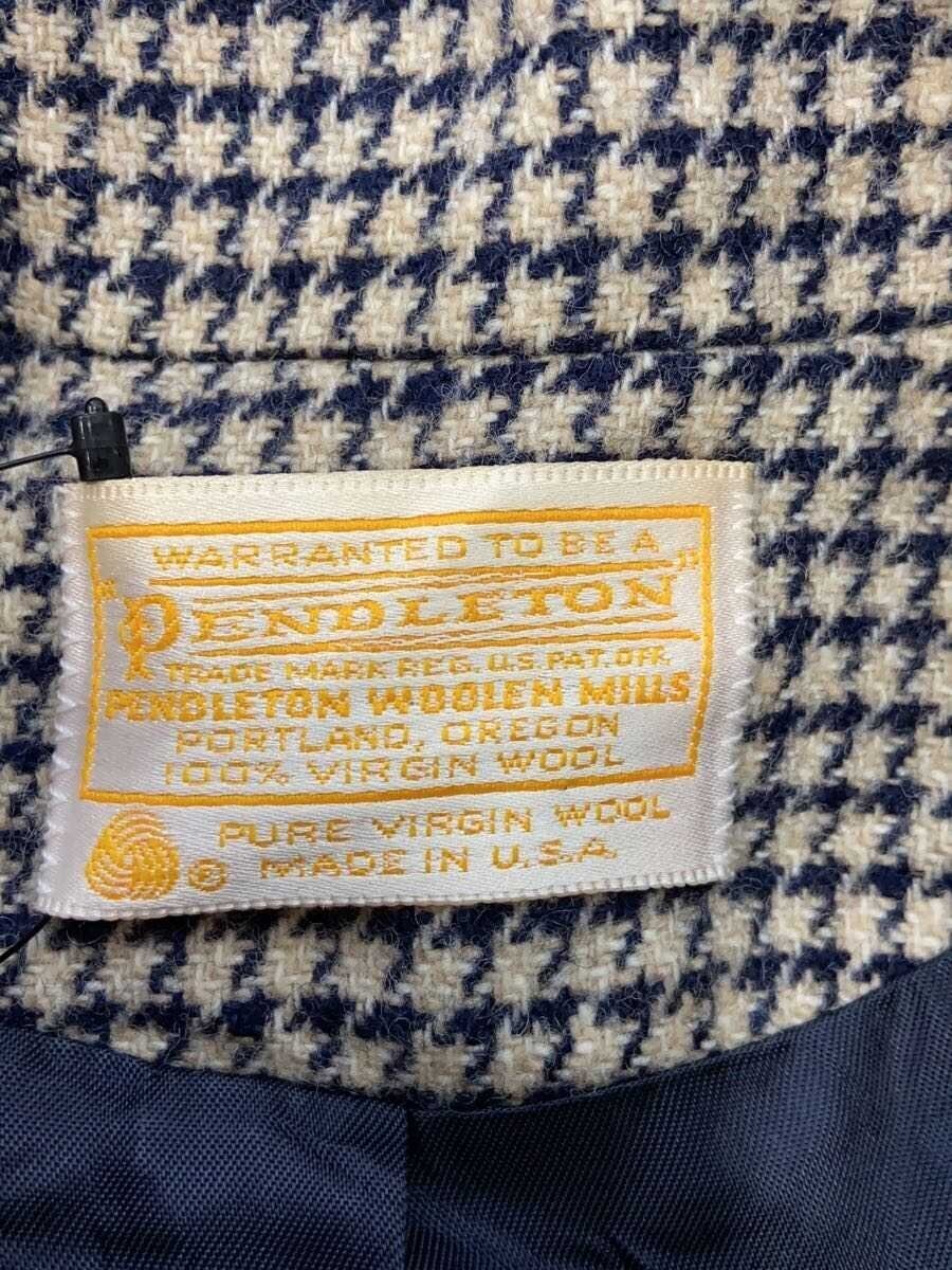 PENDLETON Wool Tailored Jacket 6 Gray Houndstooth… - image 3