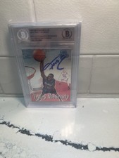 1997 Tracy McGrady Topps Stadium Club Rookie Card Beckett Authentic Auto. rookie card picture