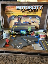 Matchbox Motor City Play Track Set #1402~Vintage 1987~As-Is~Parts Only 27 Pieces