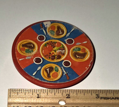 VTG Fisher Price Little People Castle #993 Royal Red Round Table