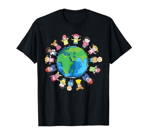 Happy Earth Day Children Around the World Tee Shirt T-Shirt