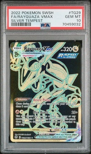 Rayquaza VMAX TG29/TG30 Silver Tempest Trainer Gallery Secret Rare Holo PSA 10