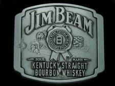 UA05107 REALLY NICE  JIM BEAM BOURBON WHISKEY  BOOZE ADVERTISEMENT BELT BUCKLE