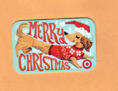 Collectible Target Gift Card - Merry Christmas Dachshund - No Cash Value