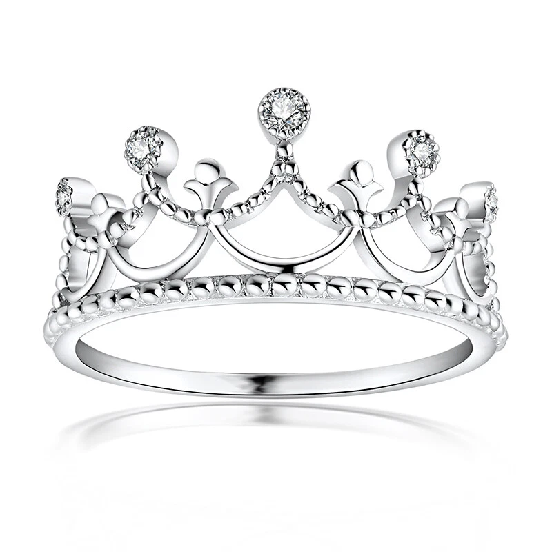 One Wish King & Queen Crown Style Couple Stainless Steel Crystal Ring Set  Price in India - Buy One Wish King & Queen Crown Style Couple Stainless  Steel Crystal Ring Set Online